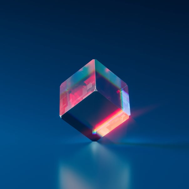 A magnificent crystal cube from Equilibrium collection